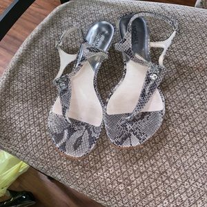 MK snake print sandals